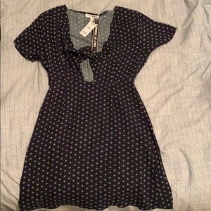 NEW Navy Blue printed skater dress